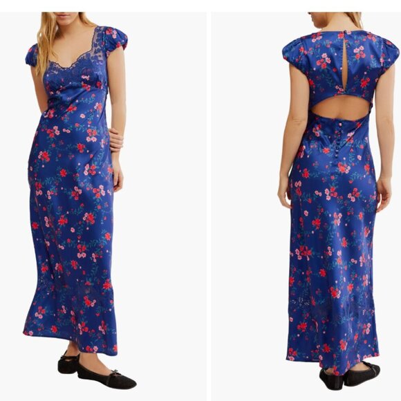 NWT Free People Butterfly Babe Maxi Dress (L) - Picture 1 of 14